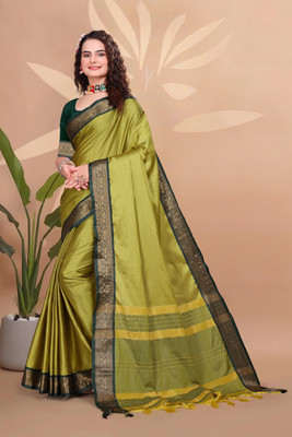 Octa Apparel Woven Paithani Art Silk Saree(Multicolor)