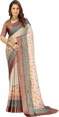 Rashmi Sarees Floral Print Bollywood Georgette Saree(Beige)