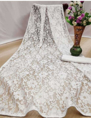 Suali Self Design Bollywood Net Saree(White)