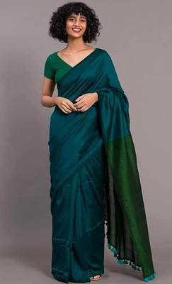 BRYNBRIT Digital Print Daily Wear Pure Cotton Saree(Multicolor)