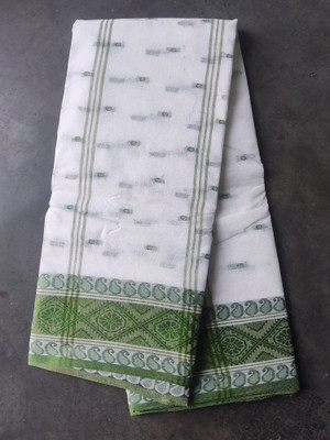 Abarani Woven Tant Pure Cotton Saree(White)