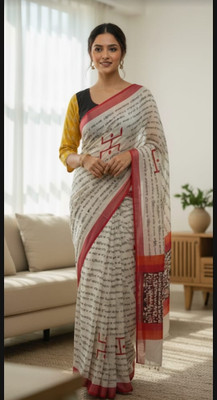 Mandakini Printed Daily Wear Cotton Silk Saree(Multicolor)