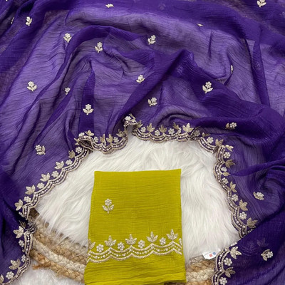 Tradivibe Dyed Bollywood Art Silk Saree(Purple)