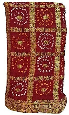 TMT HUB Polka Print Banarasi Cotton Linen Saree(Blue)
