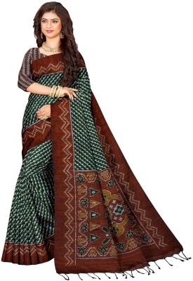 Joyguru Textile Printed, Self Design Sambalpuri Cotton Blend Saree(Multicolor)