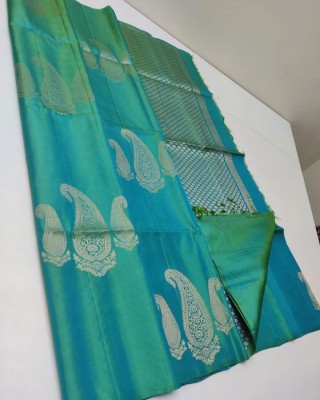Nimidiya Woven Kanjivaram Pure Silk, Art Silk Saree(Light Green)