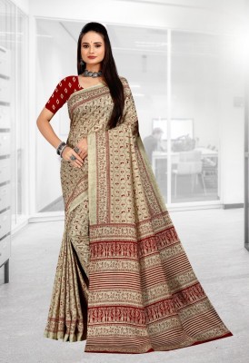 Vimla Printed Bollywood Art Silk Saree(Beige)