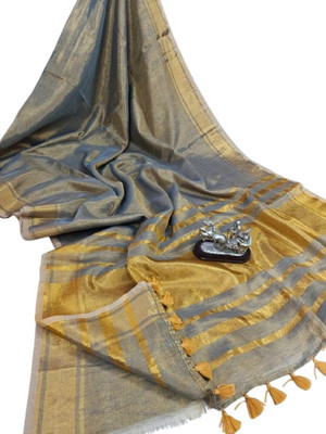 kalpana handloom Solid/Plain Tant Tissue Saree(Multicolor)