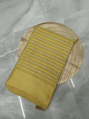 Haniya creation Woven Banarasi Art Silk Saree(Light Green)