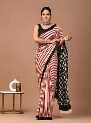 krishn fashion Woven Daily Wear Pure Cotton Saree(Multicolor)