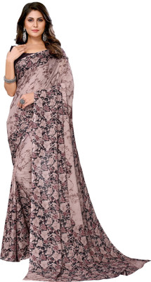 YASHIKA Printed Daily Wear Georgette Saree(Brown)