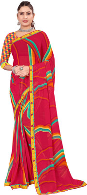 SHREE KRISHNA FASHION PVT LTD Printed Bollywood Chiffon Saree(Red)