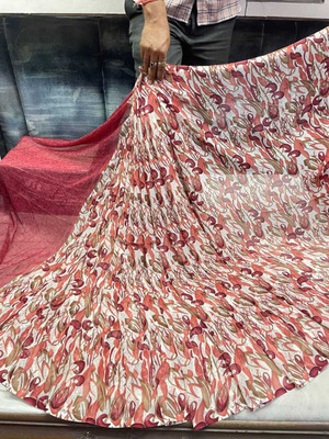 Maruti Creator Printed Bollywood Cotton Silk Saree(Multicolor)