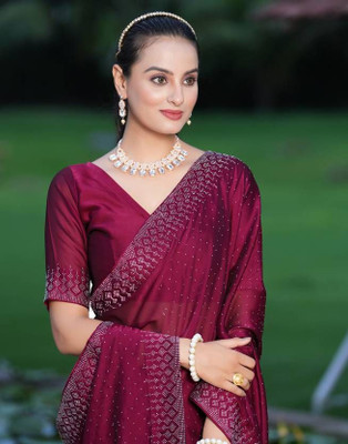 Looootnest Self Design Bollywood Georgette Saree(Pink)