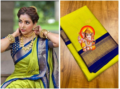 Julee Solid/Plain Banarasi Pure Silk Saree(Blue)