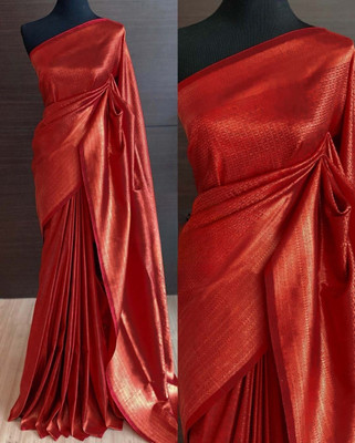 Charmi Fashion Woven Kanjivaram Pure Silk Saree(Maroon)