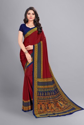 Vimla Printed Daily Wear Crepe Saree(Multicolor)