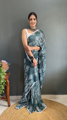 Moda Rapido Printed Daily Wear Georgette Saree(Blue)