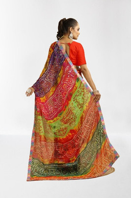MAHARAJ SAREES Digital Print Bollywood Georgette Saree(Multicolor)