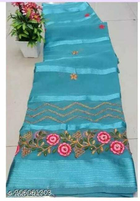 Sunil Textiles Printed Bollywood Chiffon Saree(Multicolor)
