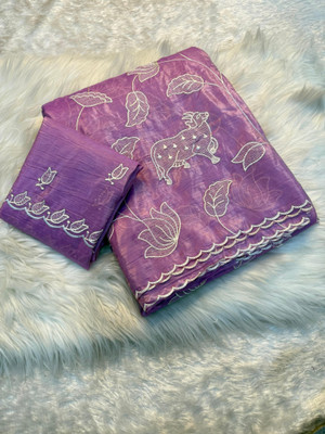 Moon Queen Printed Bollywood Jimmy choo Saree(Purple)