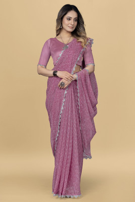 A To Z Cart Embellished Bollywood Lycra Blend Saree(Multicolor)