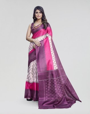 ANIRAV Printed Bollywood Art Silk Saree(Purple)