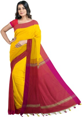 Mayabi Woven Handloom Cotton Silk Saree(Yellow)