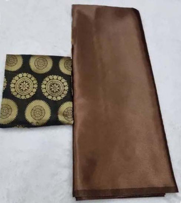 Shrilaxmisari Solid/Plain Bollywood Satin Saree(Brown)