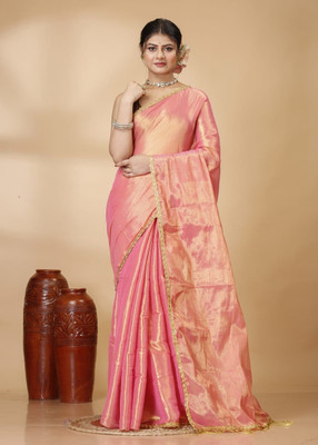 Sareewali Self Design Bollywood Handloom Tissue Saree(Pink)
