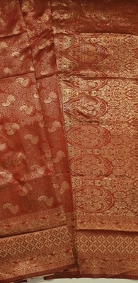 Drapedivine Printed Bollywood Silk Blend Saree(Maroon)