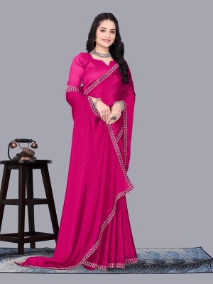 Ashiya Fab Embellished Bollywood Georgette Saree(Pink)