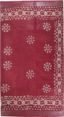 paul bastralaya Printed Daily Wear Cotton Linen Saree(Maroon)