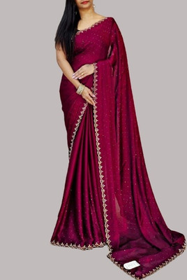 KAKADIYA CREATION Embellished Bollywood Chiffon Saree(Purple)