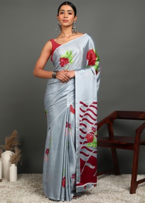 Leelavati Printed Daily Wear Crepe Saree(Multicolor)