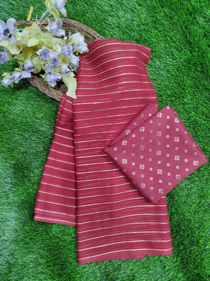 VISIONEMBRO Printed Bollywood Chiffon Saree(Maroon)