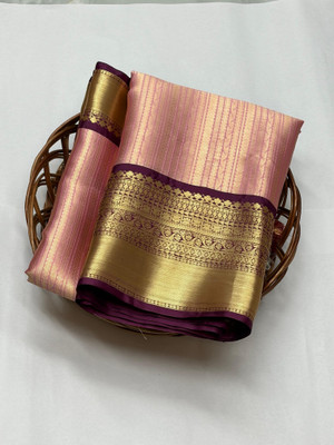 ZUBAIR SILK TEX Woven Banarasi Art Silk Saree(Pink)