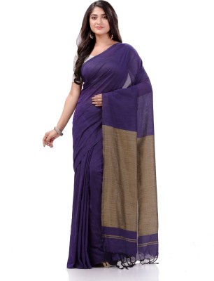 Desh Bidesh Woven Handloom Handloom Pure Cotton Saree(Purple)