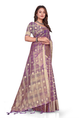 Aarunika LGF Solid/Plain Bollywood Organza Saree(Light Blue)