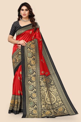 maayro Printed Mysore Art Silk Saree(Multicolor)