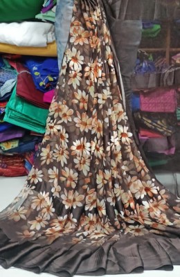 Sitanjali Printed Bollywood Georgette Saree(Brown)