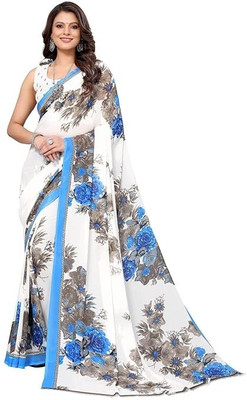 Suali Printed Bollywood Georgette Saree(Blue)