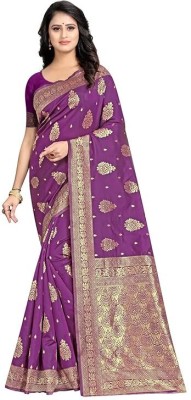 janvistore Floral Print Daily Wear Georgette Saree(Dark Blue)