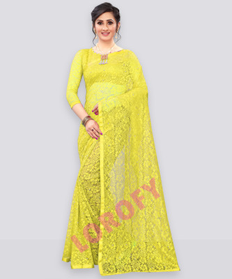 LOROFY Self Design Kota Doria Net Saree(Multicolor)