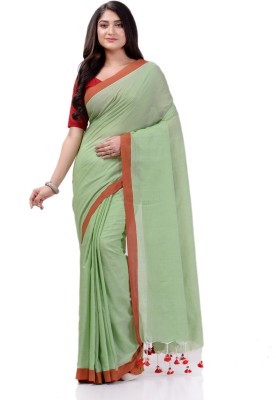 Desh Bidesh Woven Handloom Handloom Pure Cotton Saree(Green)