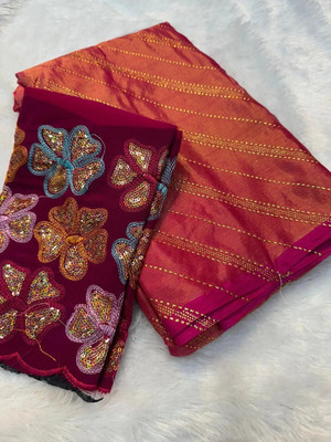 Elite Fashion Floral Print Daily Wear Chiffon Saree(Pink)