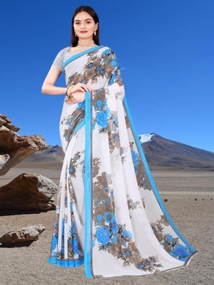 Saadhvi Digital Print Bollywood Georgette Saree(Multicolor)