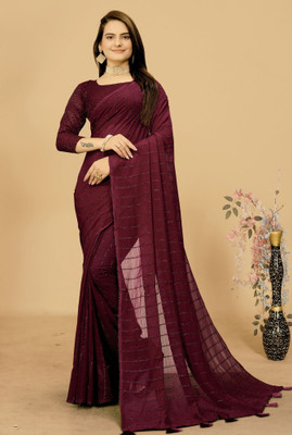 MadhuSaree Self Design Daily Wear Georgette Saree(Maroon)