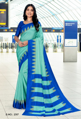 Sniccs Trend Solid/Plain, Striped, Woven Bollywood Pure Silk Saree(Multicolor)