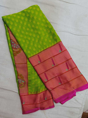supalee tex Printed Bollywood Brasso Saree(Green)